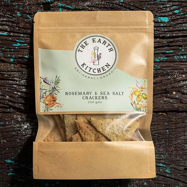 Rosemary And Sea Salt Crackers - The Earth Kitchen